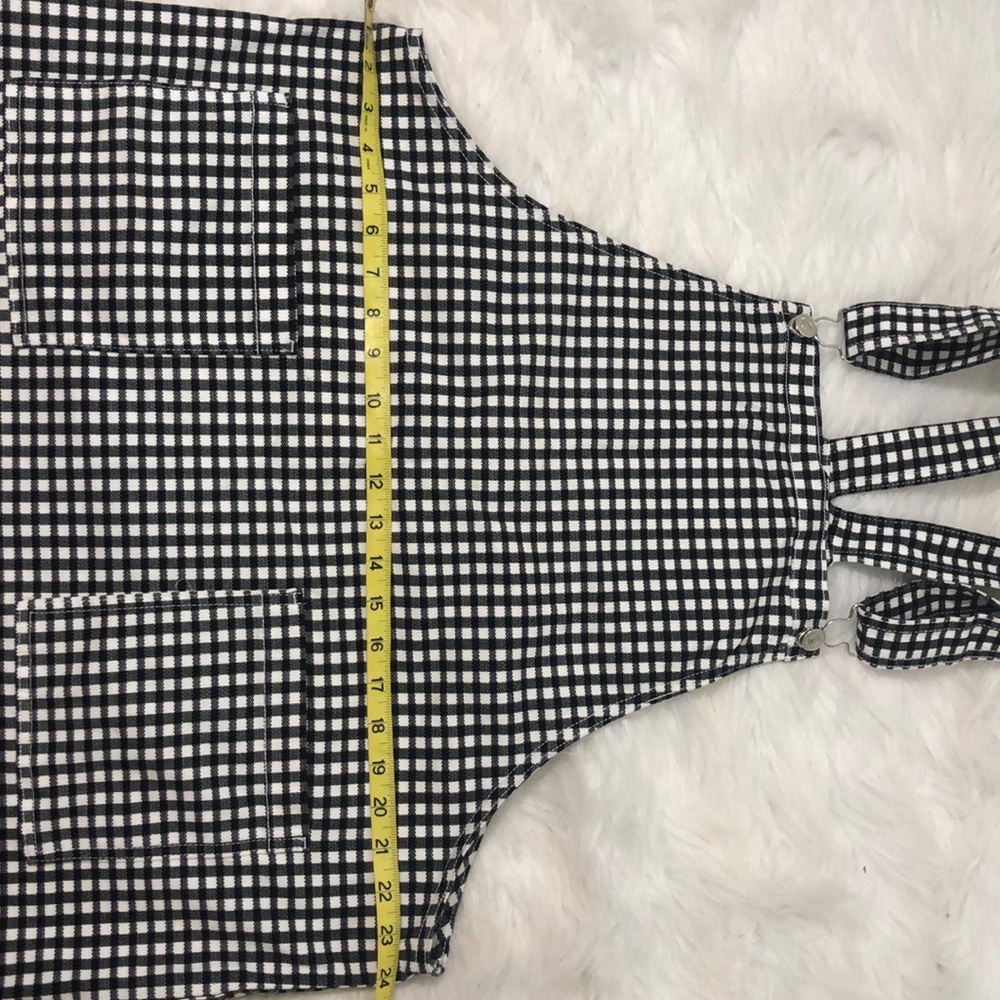 Forever 21 black and white checkered overall dress - Picture 8 of 8